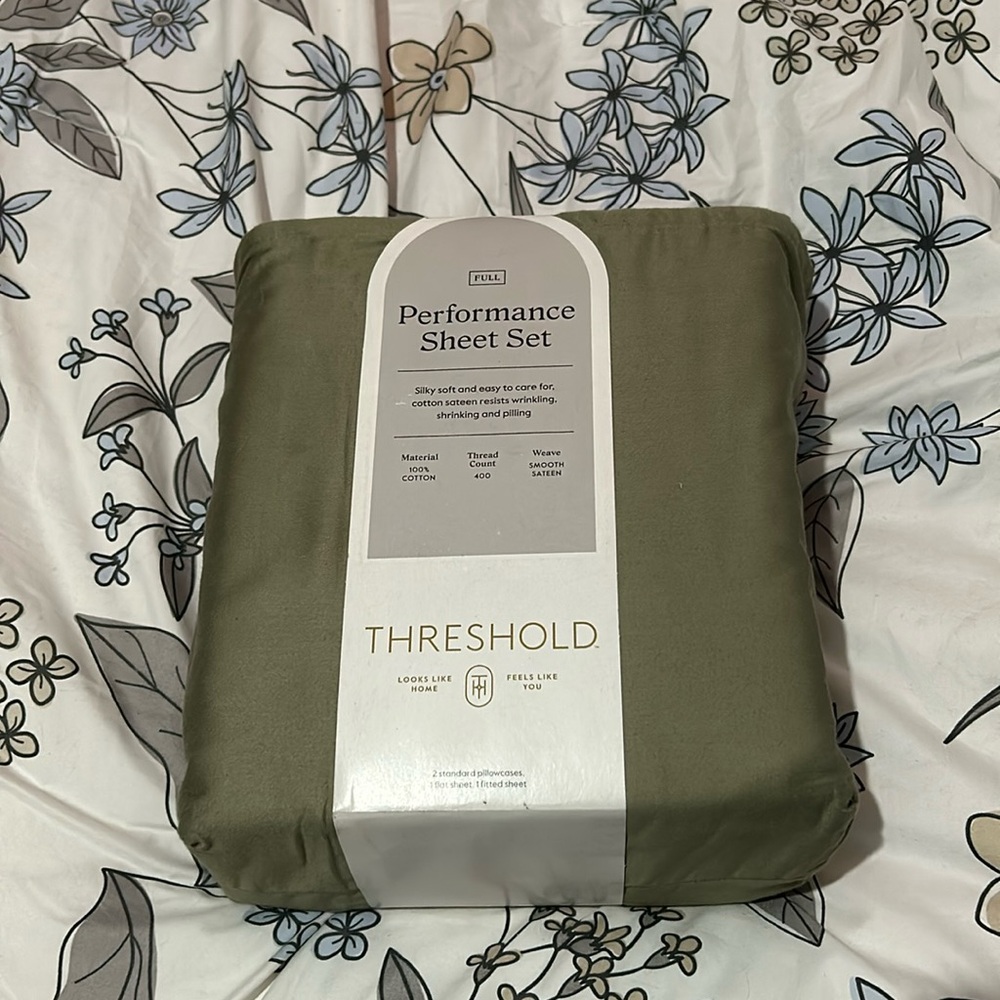 Threshold full performance sheet set 100% cotton